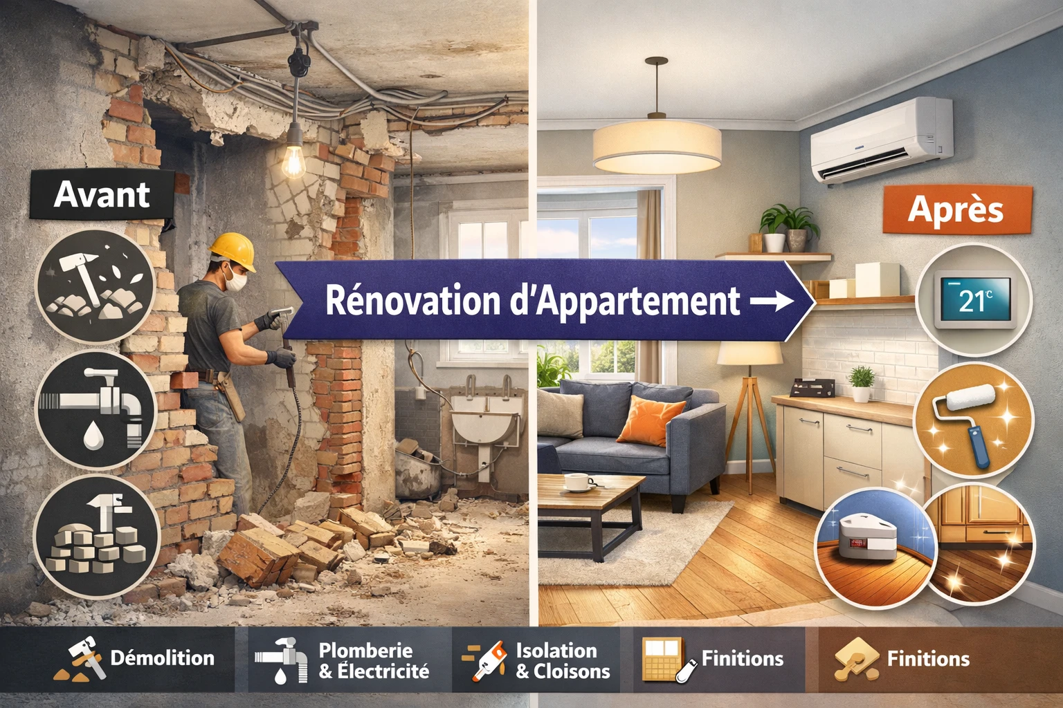You are currently viewing Rénovation d’appartement : dans quel ordre faire les travaux pour ne pas tout recommencer